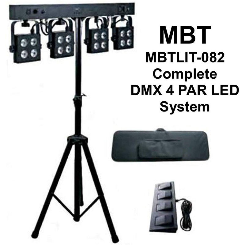 mbt-mbtlit-082-dmx-4-par-led-lighting-system MBT MBTLIT-082 DMX 4-par LED Lighting System