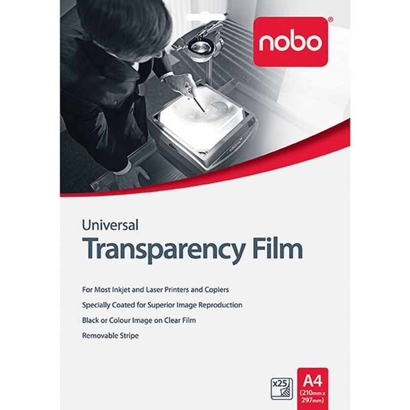 nobo-uf0025-universal-inkjet-laser-film-pack-25-ohp-overhead-projector Nobo UF0025 Universal Inkjet/Laser Film Pack 25 OHP Overhead Projector