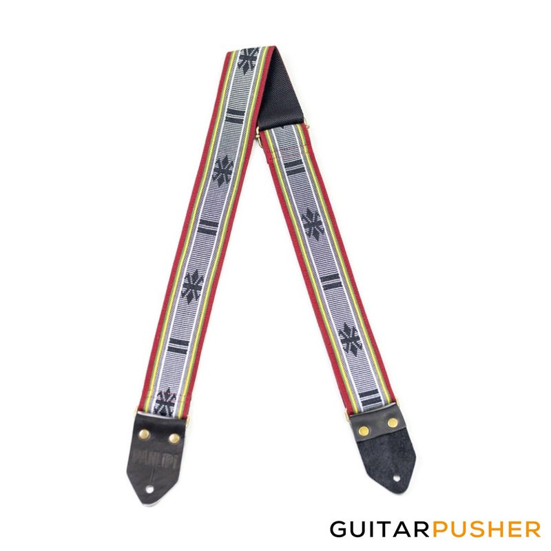 panlipi-loom-weave-colibangbang-bagu02-guitar-strap-red-white-yellow-geen Panlipi Loom Weave Colibangbang BAGU02 Guitar Strap - Red/White/Yellow/Geen