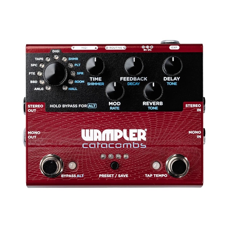 wampler-catacombs-reverb-and-delay-pedal Wampler Catacombs Reverb and Delay Pedal