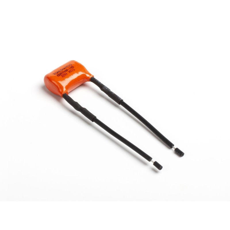 wired-capacitor-stranded-leads-022f-orange-drop Wired Capacitor (Stranded Leads), .022F Orange Drop