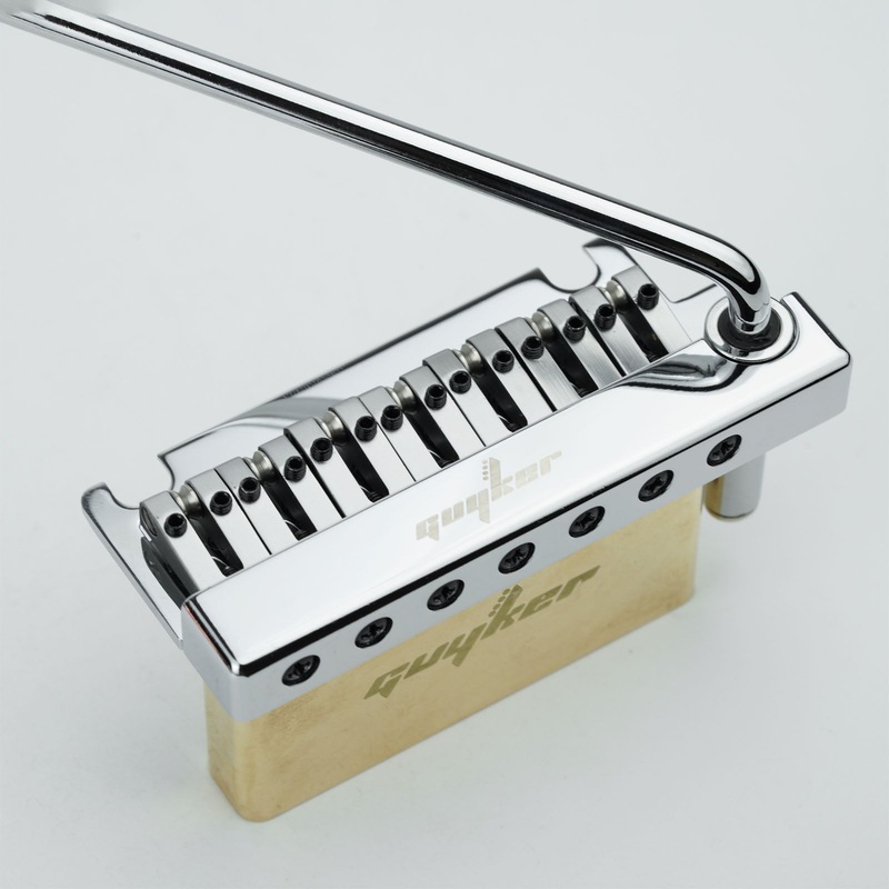 guyker-gg1009-7-7-string-tremolo-bridge-with-brass-saddles-brass-block-chrome Guyker GG1009-7 7-String Tremolo Bridge with Brass Saddles & Brass Block Chrome