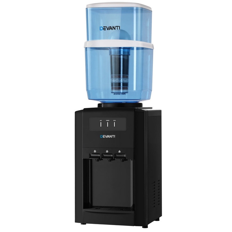 22l-devanti-water-cooler-dispenser-bench-top-3-taps-chiller-filter-purifier-three-taps-black 22L Devanti Water Cooler Dispenser Bench Top 3 Taps Chiller Filter Purifier Three Taps Black
