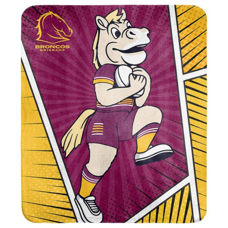 nrl-brisbane-broncos-coral-fleece-rug NRL - Brisbane Broncos - Coral Fleece Rug