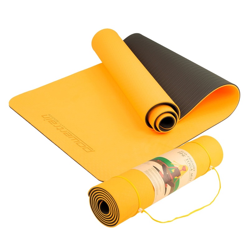 powertrain-tpe-yoga-exercise-mat-home-gym-pilates-fitness-8mm-thick-in-orange Powertrain TPE Yoga Exercise Mat Home Gym Pilates Fitness 8mm Thick in Orange