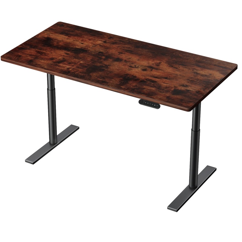 artiss-standing-desk-motorised-electric-dual-motor-rustic-brown-140cm Artiss Standing Desk Motorised Electric Dual Motor Rustic Brown 140CM