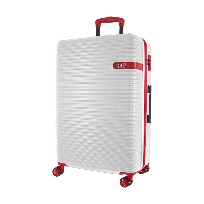 gap-hard-shell-4-wheel-suitcase-tsa-lock-large-travel-luggage-76cm-white GAP Hard-Shell 4-Wheel Suitcase TSA Lock Large Travel Luggage 76cm White