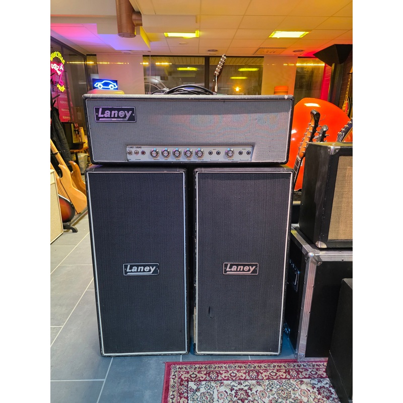 laney-supergroup-100-mk-i-head-1969-with-laney-2x12-cabinets-pa-guitar-1969 Laney Supergroup 100 Mk I Head 1969 with Laney 2x12" Cabinets PA/Guitar 1969