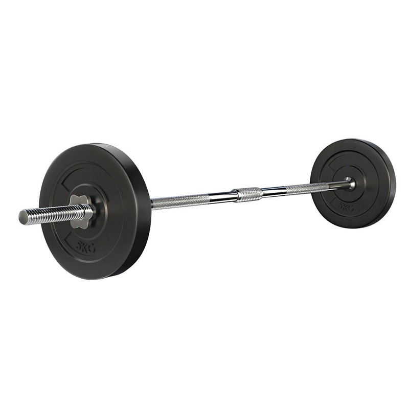 everfit-18kg-barbell-set-weight-plates-bar-lifting-bench-168cm Everfit 18kg Barbell Set Weight Plates Bar Lifting Bench 168cm