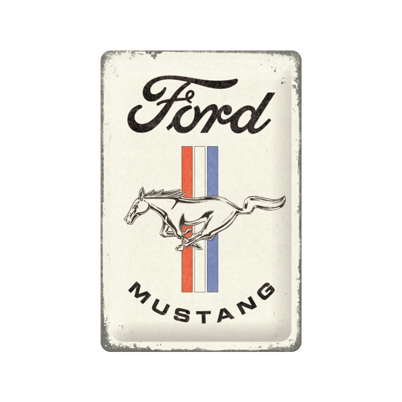 nostalgic-art-20x30cm-medium-sign-plaque-ford-mustang-horse-stripes Nostalgic-Art 20x30cm Medium Sign Plaque Ford Mustang Horse & Stripes