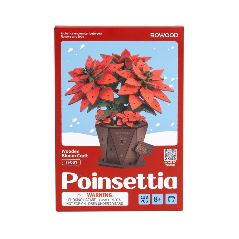 robotime-wood-bloom-poinsettia Robotime Wood Bloom Poinsettia