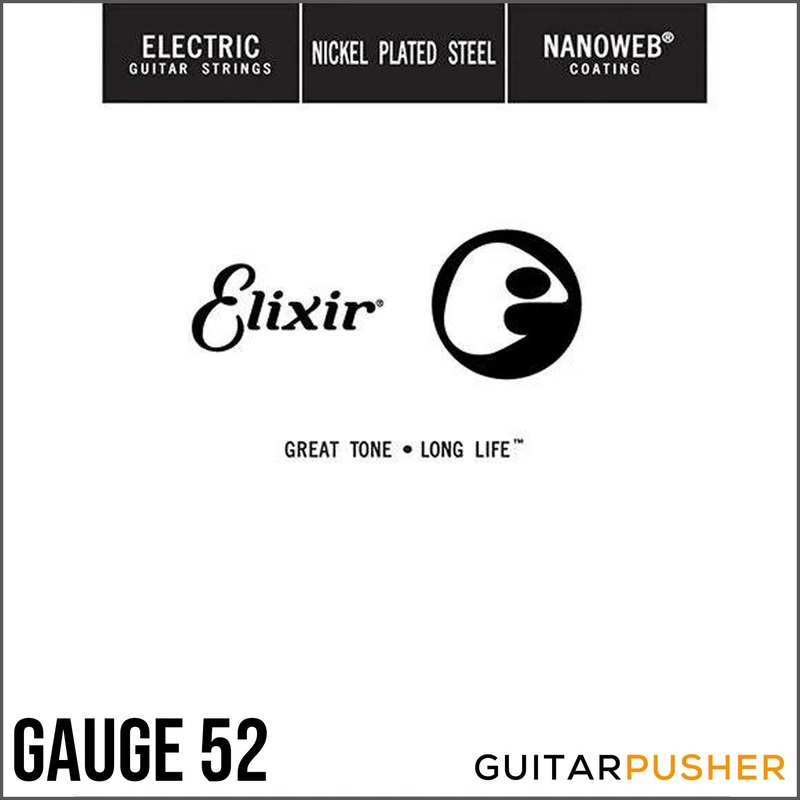 elixir-electric-nickel-plated-steel-single-electric-guitar-string-with-nanoweb-coating-gauge-52 Elixir Electric Nickel Plated Steel Single Electric Guitar String with NANOWEB Coating - Gauge 52