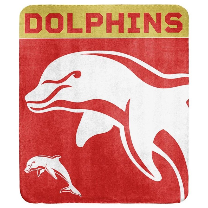 nrl-dolphins-polar-fleece-blanket NRL - Dolphins - Polar Fleece Blanket