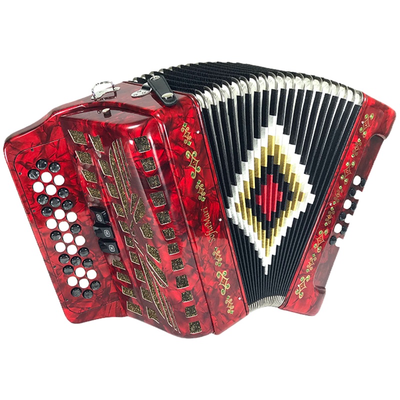 sofiamari-nsm-3412-34-button-12-bass-accordion-fbe-red-pearl Sofiamari NSM-3412 34-Button 12-Bass Accordion FBE Red Pearl