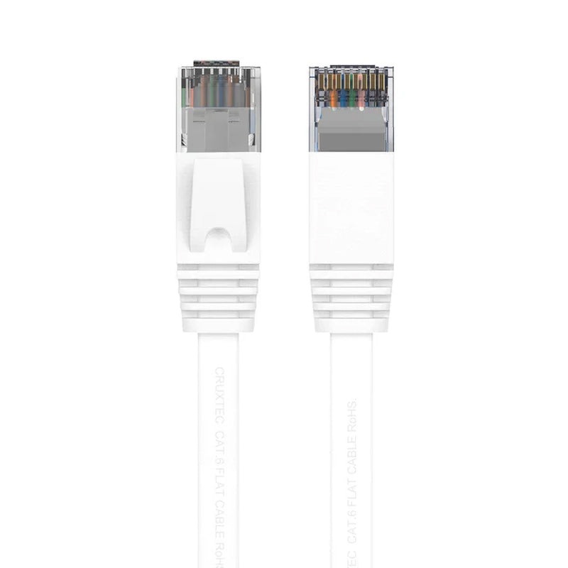 cruxtec-cat6-utp-flat-ethernet-cable-1m-white Cruxtec CAT6 UTP Flat Ethernet Cable - 1m (White)