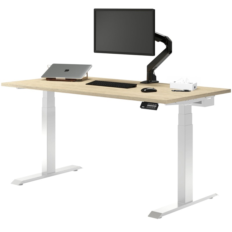 desky-dual-melamine-sit-stand-desk-120cm-classic-oak-desktop-and-white-frame Desky Dual Melamine Sit Stand Desk 120cm Classic Oak Desktop and White Frame