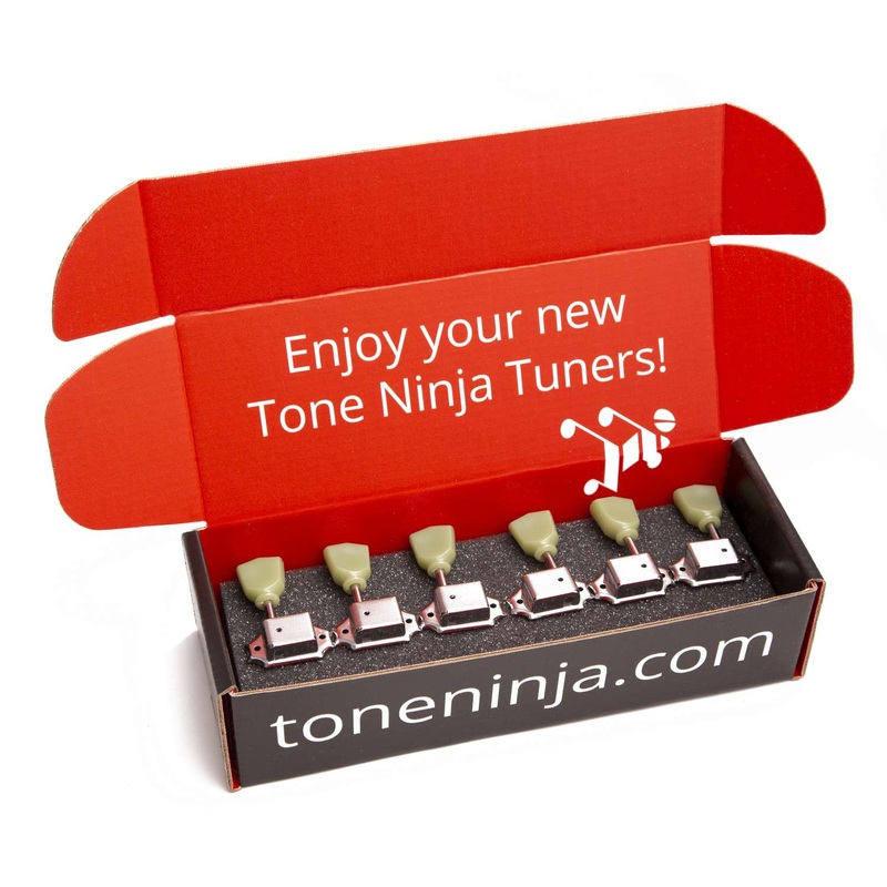genuine-tone-ninja-vintage-sd90-tuners-3x3-keystone-buttons-chrome Genuine Tone Ninja Vintage SD90 Tuners, 3x3, Keystone buttons, Chrome