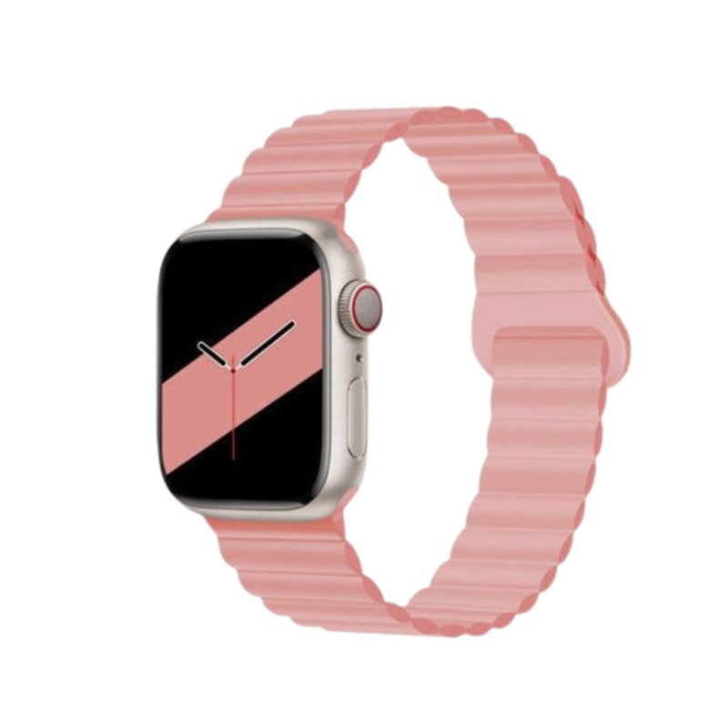 hoco-magnetic-silicone-apple-watch-band-pink Hoco Magnetic Silicone Apple Watch Band (Pink)