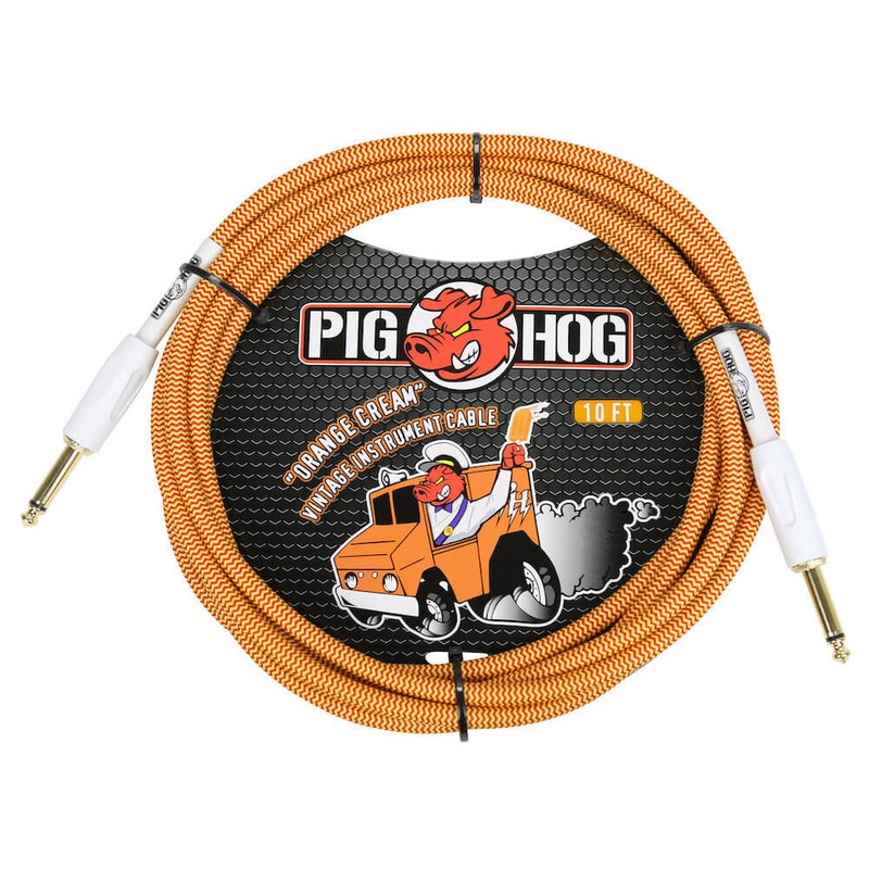 pig-hog-instrument-cable-10ft-3-metre-orange-creme Pig Hog Instrument Cable 10ft 3 Metre - Orange Creme
