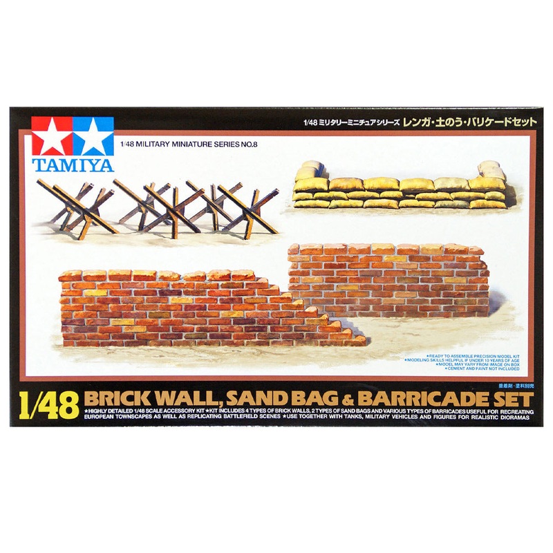 tamiya-1-48-brick-wall-set Tamiya 1/48 Brick Wall Set