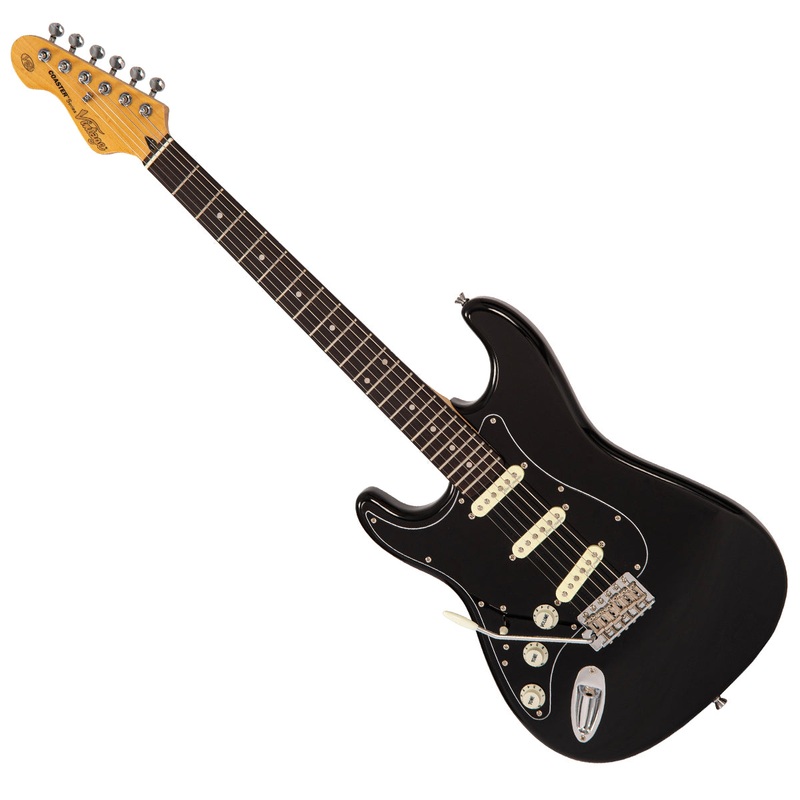 vintage-v60-coaster-series-electric-guitar-left-hand-boulevard-black Vintage V60 Coaster Series Electric Guitar ~ Left Hand Boulevard Black