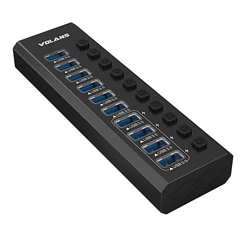 volans-10-port-aluminum-usb-3-0-hub-with-4-x-fast-charging-port-vl-hb10s Volans 10 Port Aluminum USB 3.0 Hub with 4 x Fast Charging Port (VL-HB10S)