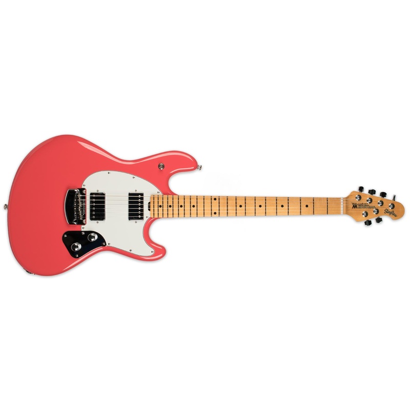 ernie-ball-music-man-sting-ray-guitar-coral-red-maple-fingerboard ERNIE BALL MUSIC MAN STING RAY GUITAR CORAL RED MAPLE FINGERBOARD