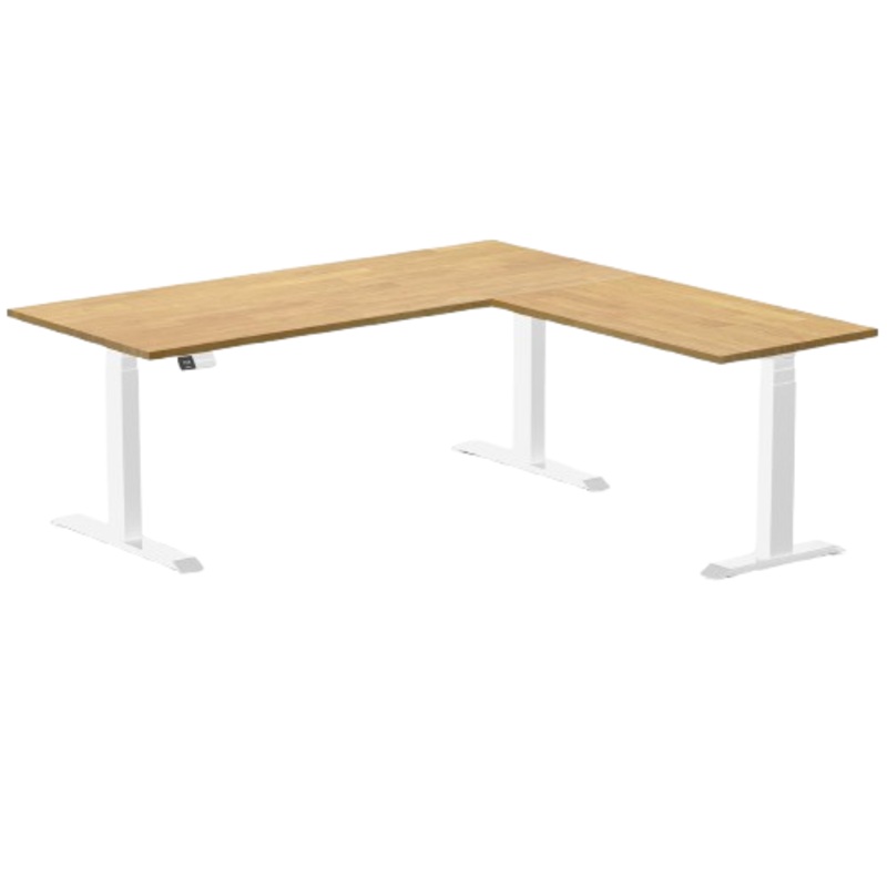 desky-rubberwood-l-shape-sit-stand-desk-180-x-175-cm-light-oak-top-and-white-leg Desky Rubberwood L-Shape Sit Stand Desk 180 x 175 cm Light Oak Top and White Leg