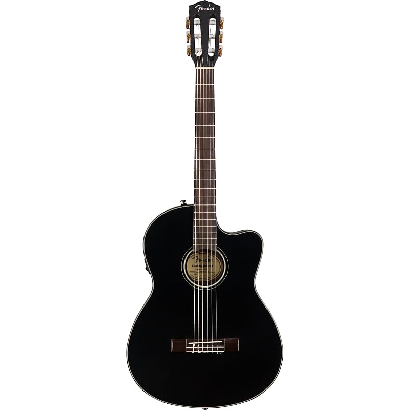 fender-cn-140sce-nylon-concert-acoustic-electric-black-w-hard-case Fender CN-140SCE Nylon Concert Acoustic-Electric Black w/Hard Case