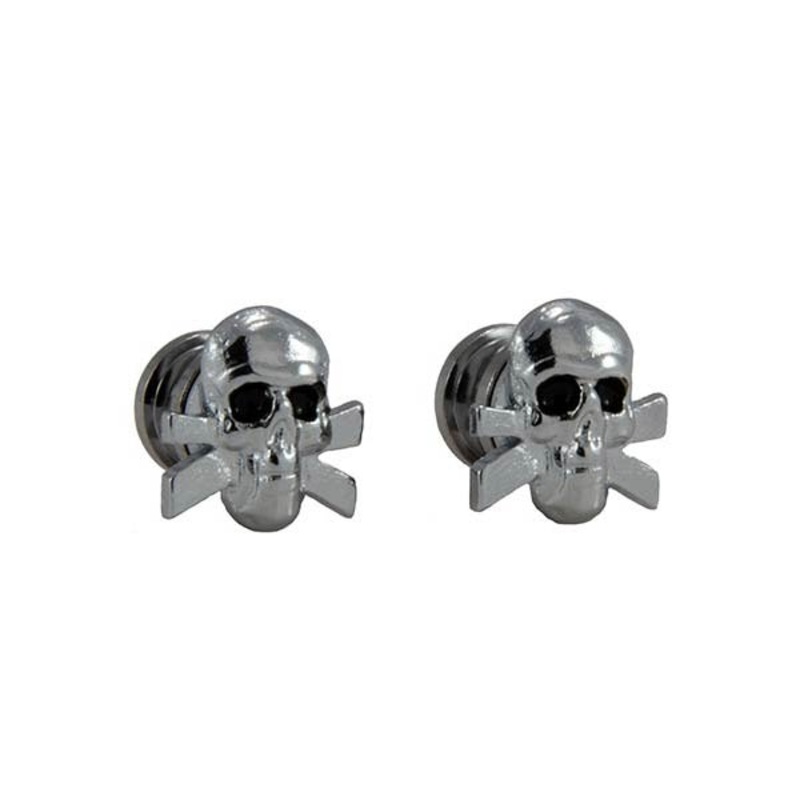 genuine-grover-artist-strap-buttons-2-skull-chrome-gp610c Genuine Grover Artist Strap Buttons (2) Skull, Chrome GP610C