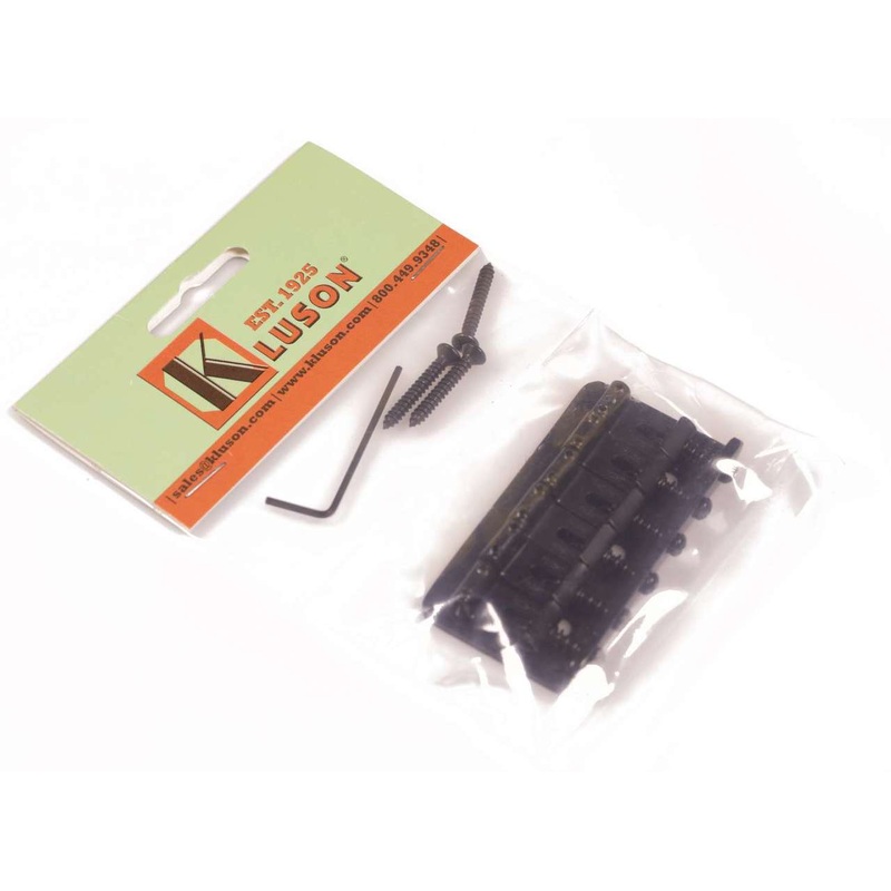 kluson-vintage-6-string-fixed-hardtail-bridge-through-mount-black Kluson Vintage 6 String Fixed Hardtail Bridge, Through-mount, Black