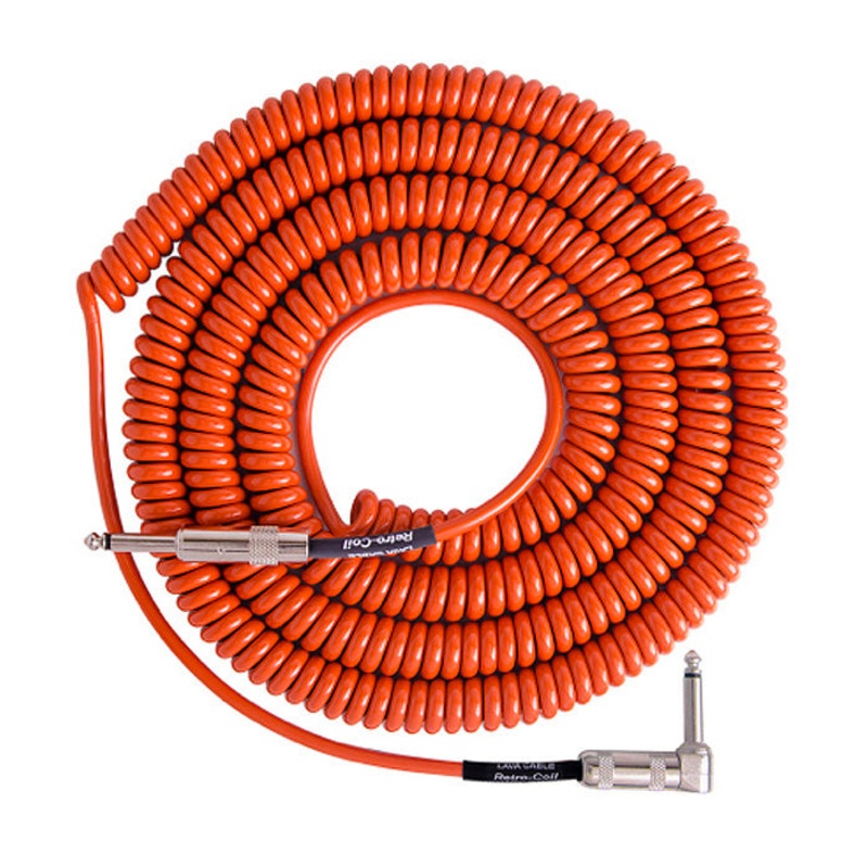 lava-cable-retro-coil-20-ft-straight-to-right-angle-coiled-cable-orange Lava Cable Retro Coil 20 Ft Straight to Right Angle Coiled Cable - Orange
