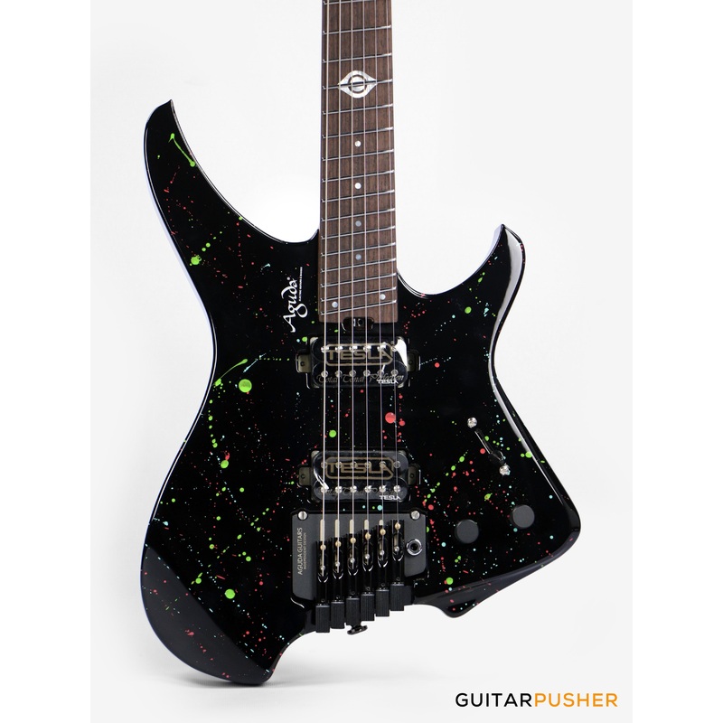 aguda-black-hole-headless-electric-guitar-mahogany-body-ebony-fretboard-art-attack Aguda Black Hole Headless Electric Guitar Mahogany Body Ebony Fretboard - Art Attack