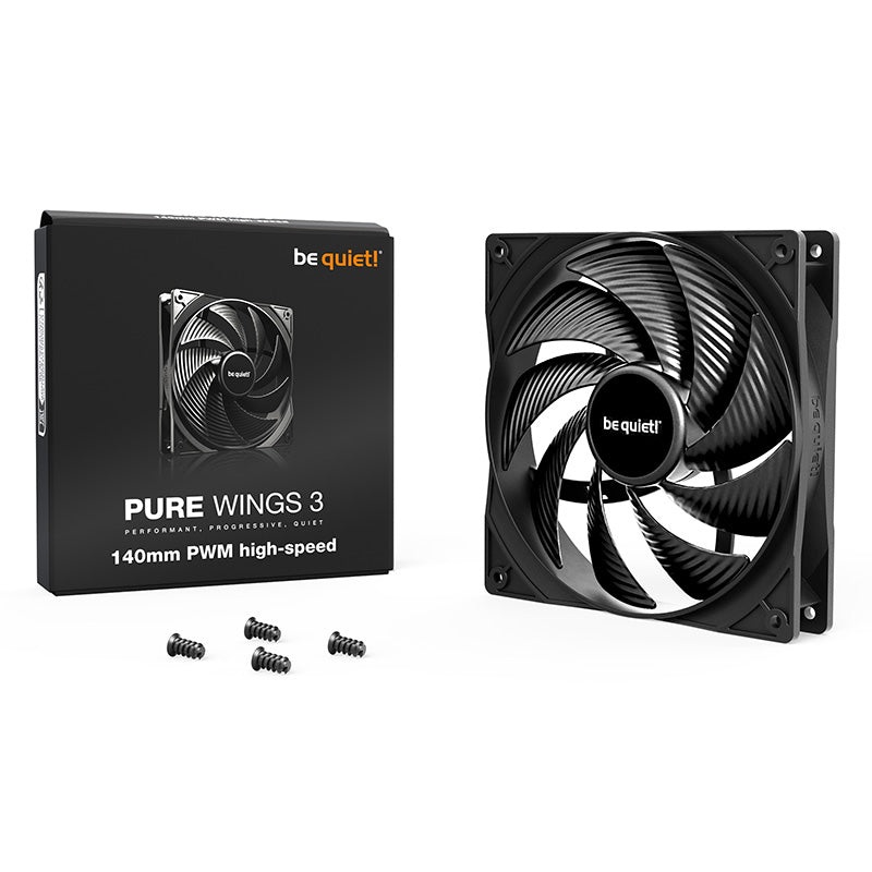 be-quiet-pure-wings-3-140mm-pwm-high-speed-fan-black-bl109 Be quiet! Pure Wings 3 140mm PWM High Speed Fan - Black (BL109)