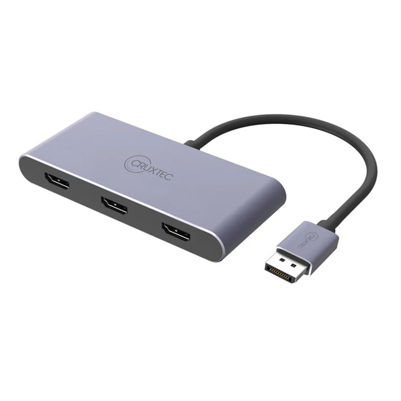 cruxtec-displayport-to-3-x-hdmi-multi-monitor-8k-adapter-dt3h-8k-sg Cruxtec DisplayPort to 3 x HDMI Multi-Monitor 8K Adapter (DT3H-8K-SG)