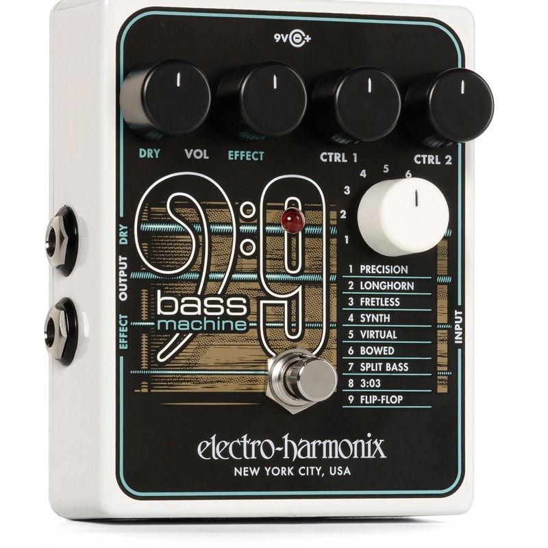 electro-harmonix-bass9-bass-machine-bass-guitar-emulator-pedal Electro Harmonix BASS9 Bass Machine Bass Guitar Emulator Pedal