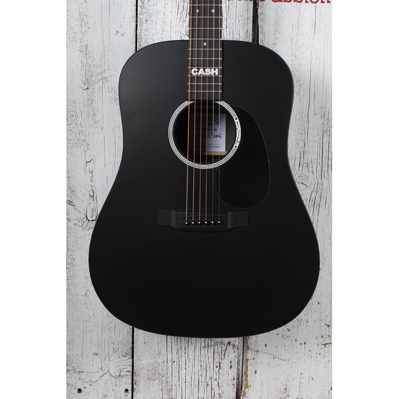 martin-dx-johnny-cash-dreadnought-acoustic-electric-guitar-jett-black-w-gig-bag Martin DX Johnny Cash Dreadnought Acoustic Electric Guitar Jett Black w Gig Bag