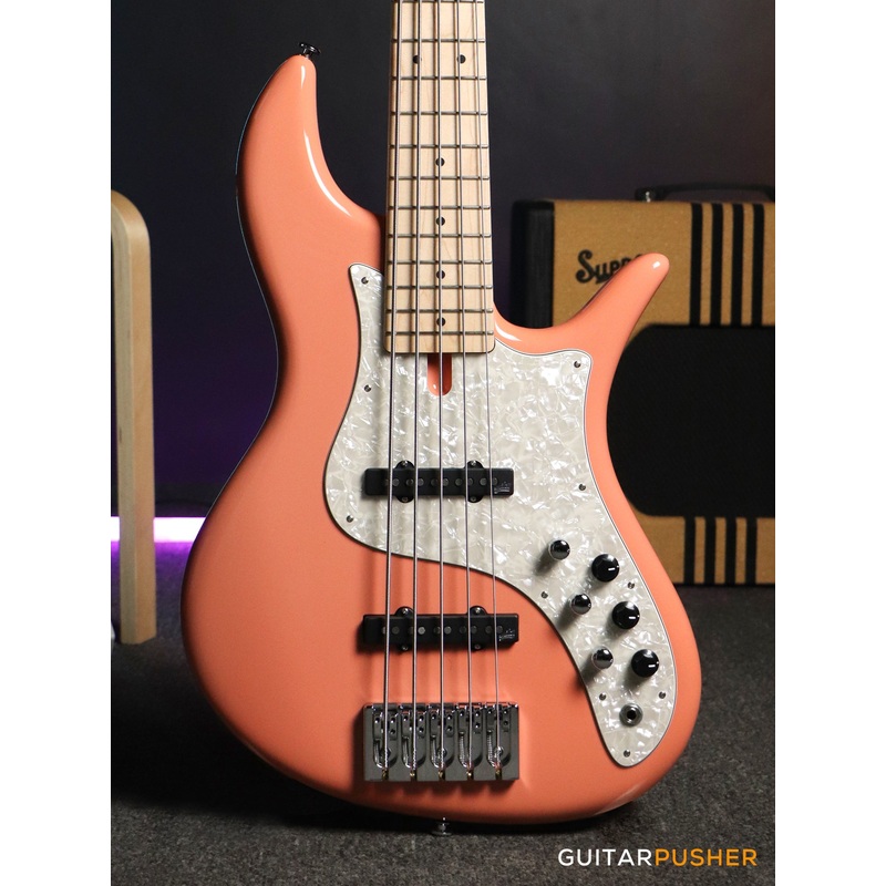 fbass-vf5-j-5-string-bass-coral-sand-gloss-alder-body-maple-fingerboard FBASS VF5-J 5-String Bass (Coral Sand Gloss) - Alder Body, Maple Fingerboard