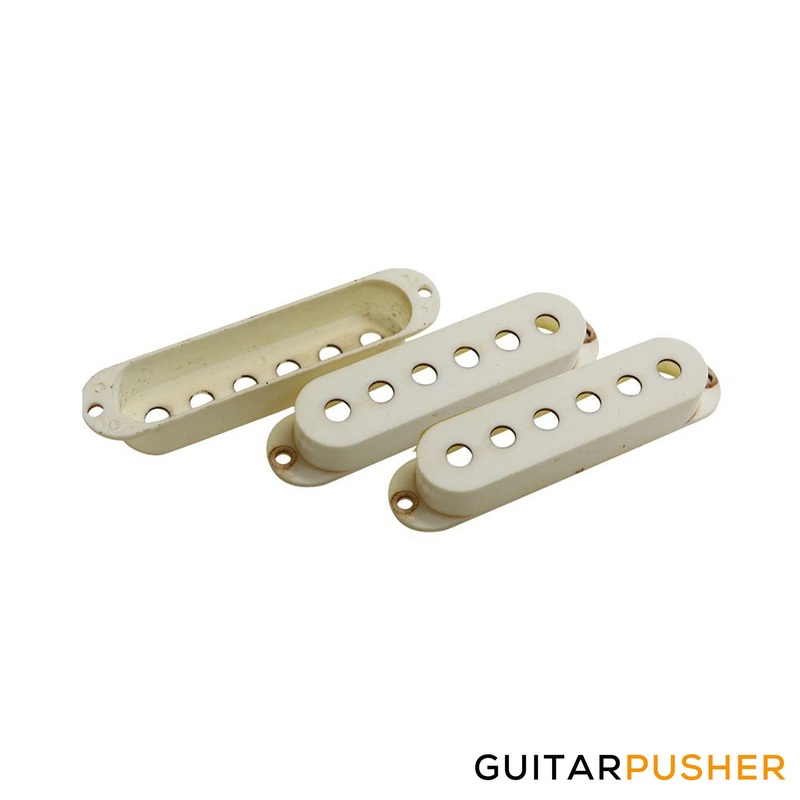 hosco-mrc-stpc60w-set-master-relic-collection-60-style-single-coil-pickup-cover-set-parchment-white Hosco MRC-STPC60W-SET Master Relic Collection '60-Style Single Coil Pickup Cover Set (Parchment White)