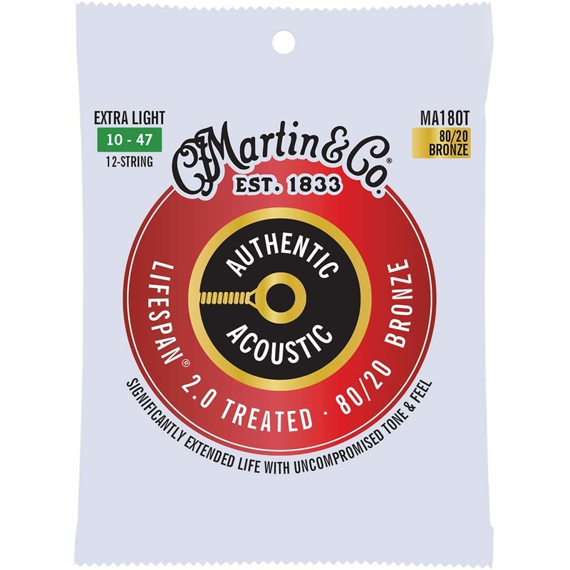 martin-ma180t-authentic-lifespan-2-0-treated-80-20-bronze-12-string-acoustic-guitar-strings-extra-light Martin MA180T Authentic Lifespan 2.0 Treated 80/20 Bronze 12-String Acoustic Guitar Strings - Extra Light