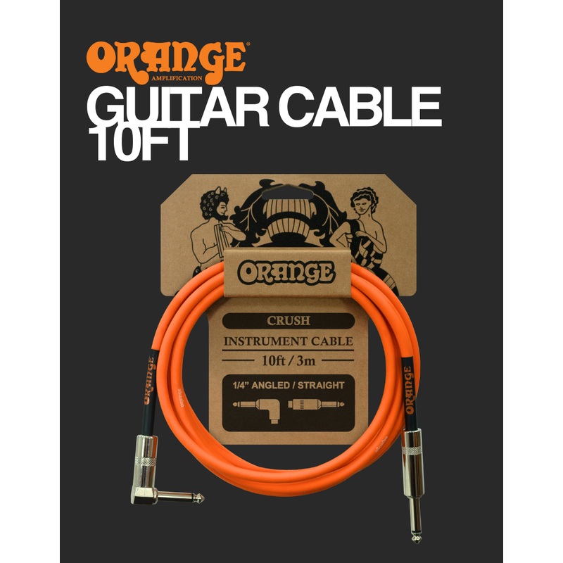 orange-instrument-guitar-cable-straight-angled-10ft Orange Instrument Guitar Cable Straight/Angled 10FT