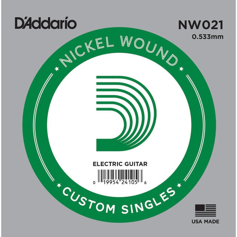 d-addario-nw021-nickel-wound-electric-guitar-single-string-021 D'Addario NW021 Nickel Wound Electric Guitar Single String, .021