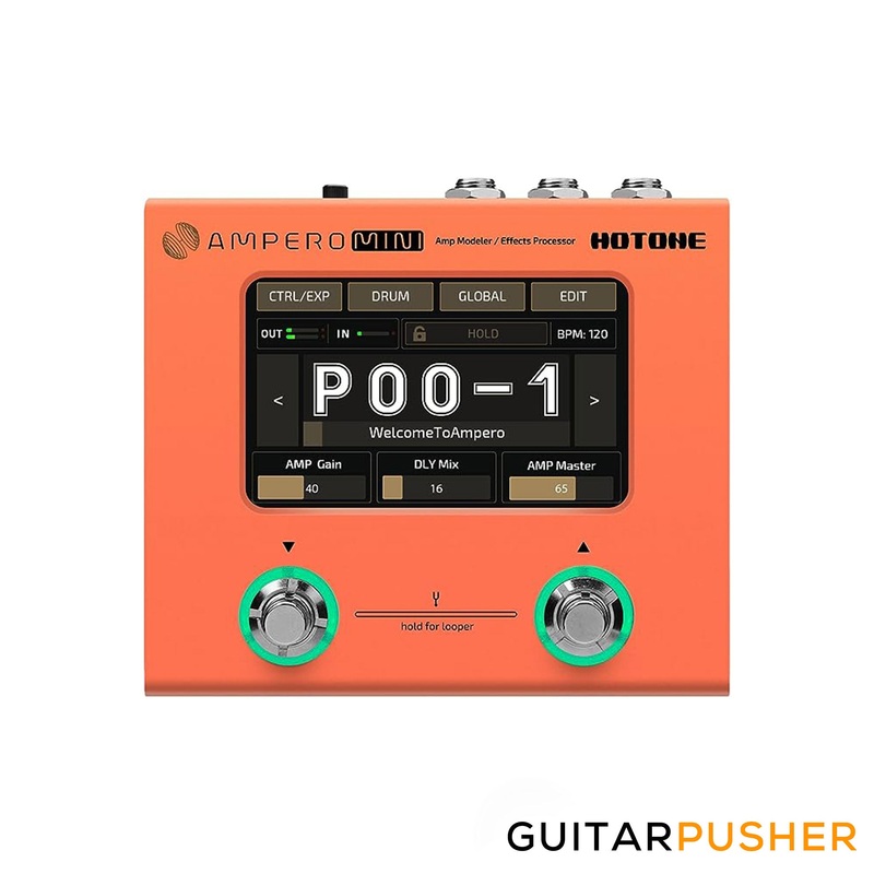 hotone-mp-50or-ampero-mini-amp-modeler-multi-effects-processor-orange Hotone MP-50OR Ampero MINI Amp Modeler & Multi-Effects Processor - Orange