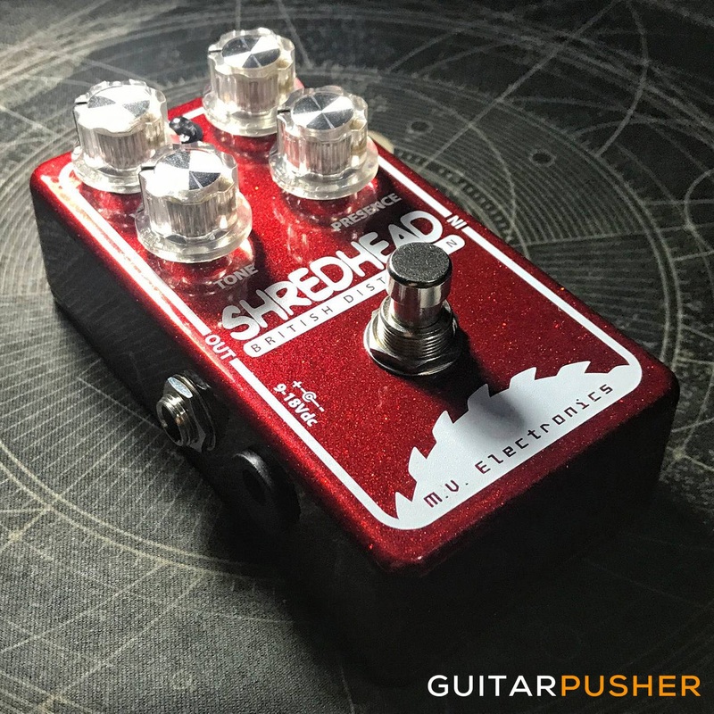 mv-shredhead-british-distortion-red-sparkle-clear-knobs MV Shredhead British Distortion - Red Sparkle / Clear Knobs