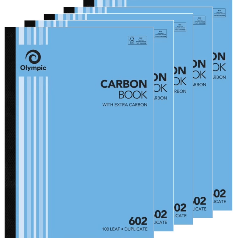 olympic-5-pack-602-duplicate-carbon-book-100-leaf-bulk Olympic 5 Pack 602 Duplicate Carbon Book 100 Leaf Bulk