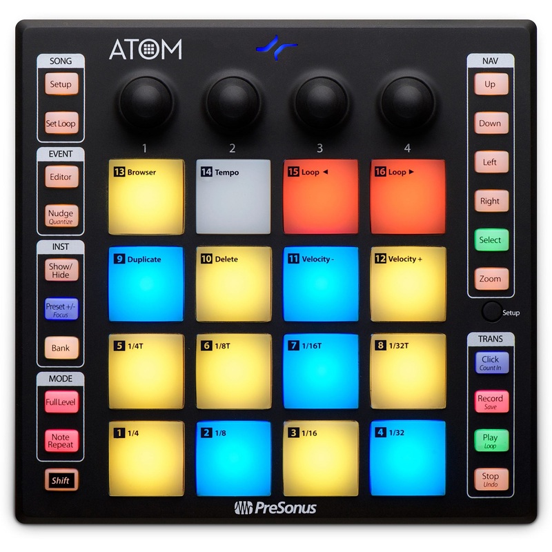 presonus-atom-usb-midi-pad-controller PreSonus ATOM USB MIDI Pad Controller