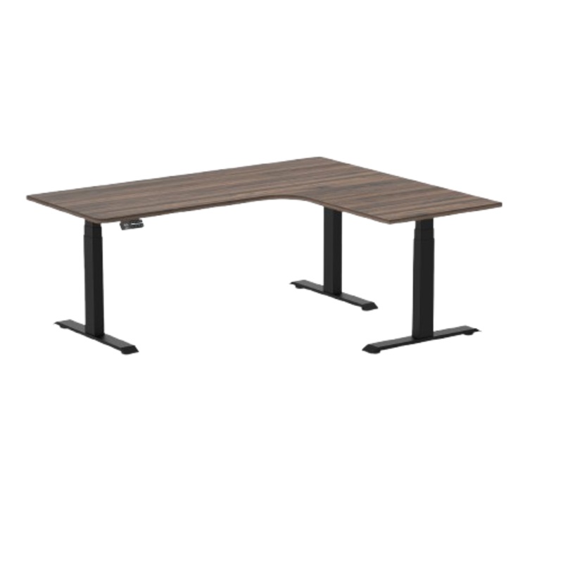 desky-l-shape-melamine-sit-stand-desk-180cm-left-return-jarrah-legno-top-and-matte-black-leg Desky L-Shape Melamine Sit Stand Desk 180cm - Left Return Jarrah Legno Top and Matte Black Leg