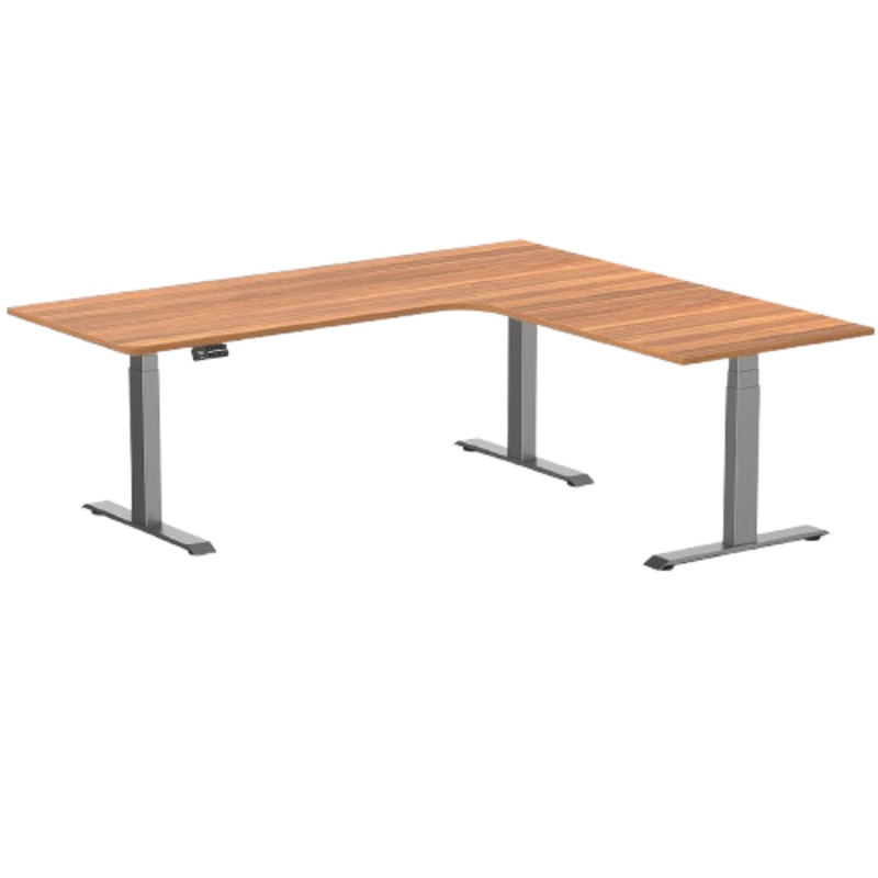 desky-l-shape-melamine-sit-stand-desk-200cm-right-return-prime-oak-top-and-space-grey-leg Desky L-Shape Melamine Sit Stand Desk 200cm - Right Return Prime Oak Top and Space Grey Leg