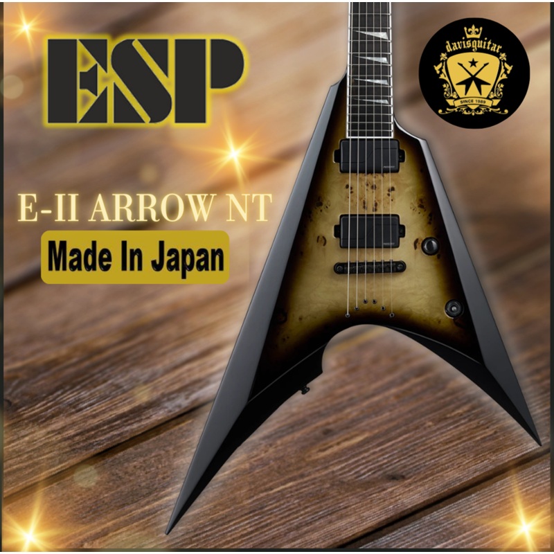 esp-e-ii-arrow-nt-nebula-black-burst-hardware-electric-guitar-with-hardcase-preorder ESP E-II Arrow NT Nebula Black Burst Hardware Electric Guitar with Hardcase -Preorder
