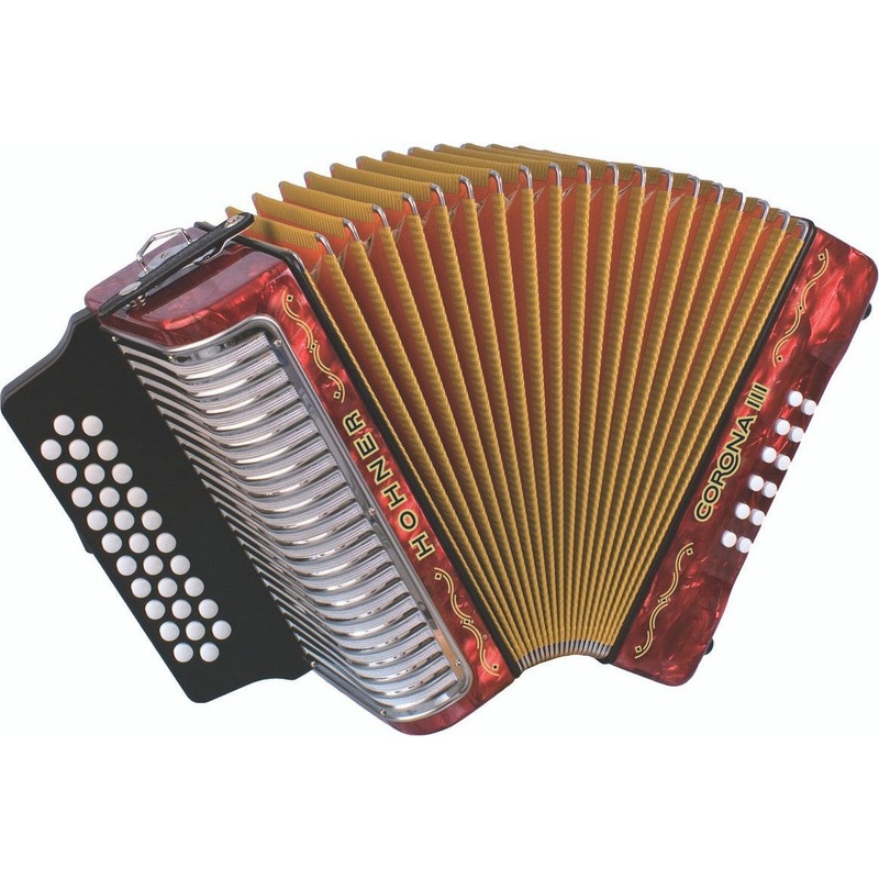 hohner-corona-iii-gcf-accordion-red Hohner Corona III GCF Accordion, Red